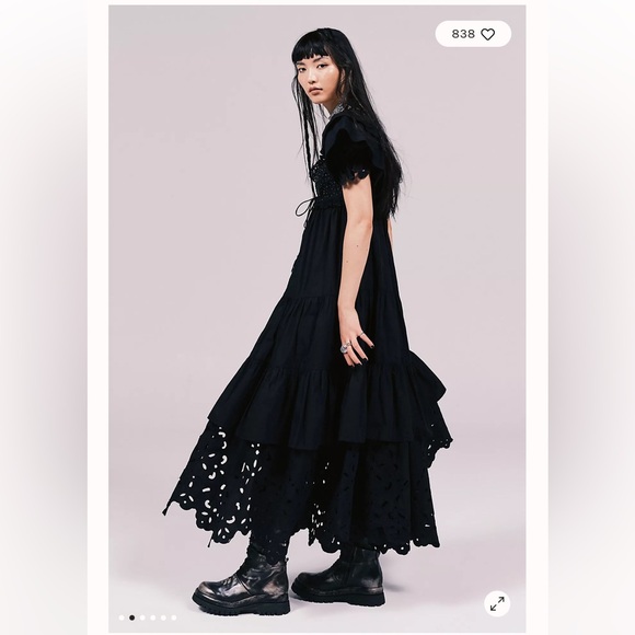 Free People Bali Moonlit Embroidered Beaded Cutwork Skirt & Duster Bride Set S - Picture 3 of 10